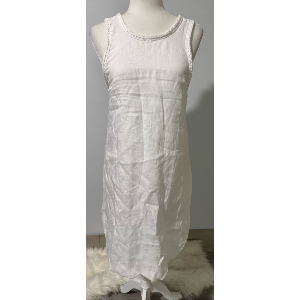 Marella sport white linen mini dress sleeveless size 6